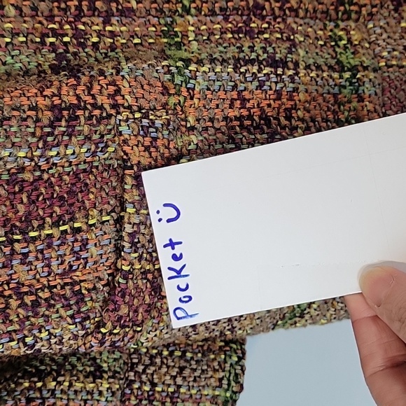 Coldwater Creek Tweed Wool Multicolor One Button Blazer - Picture 2 of 8